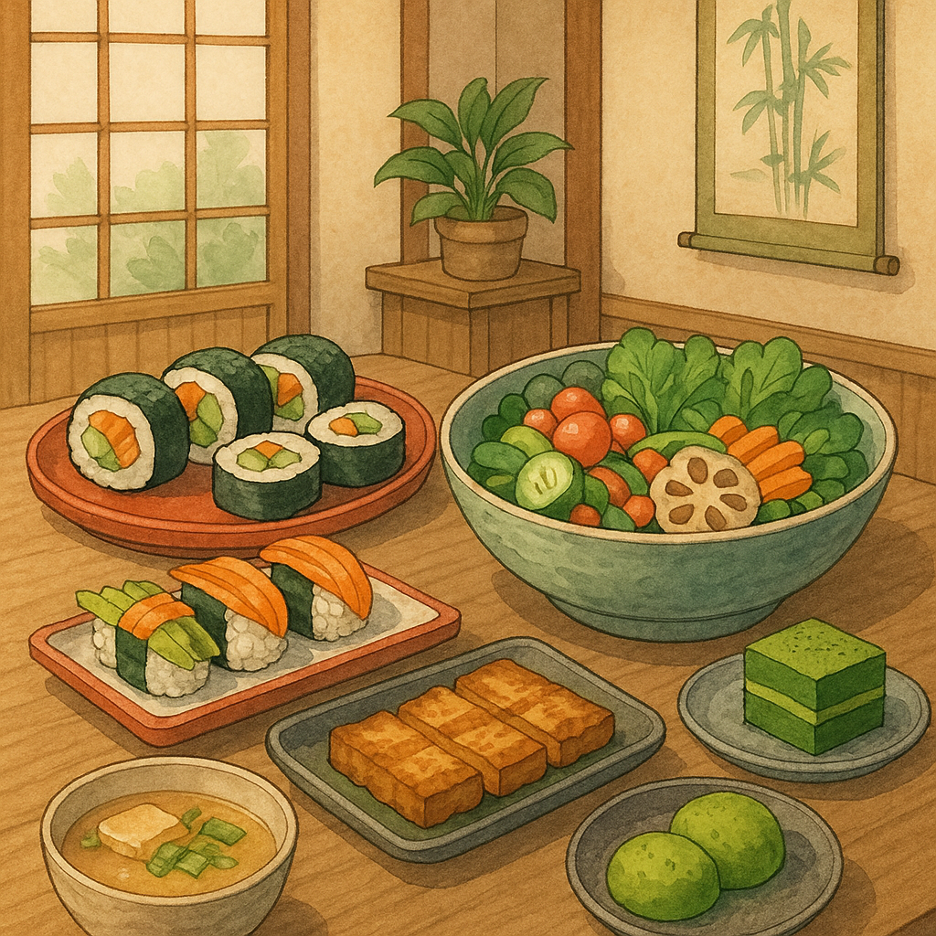 Vegan and vegetarian Japanese cuisine in Kyoto restaurant