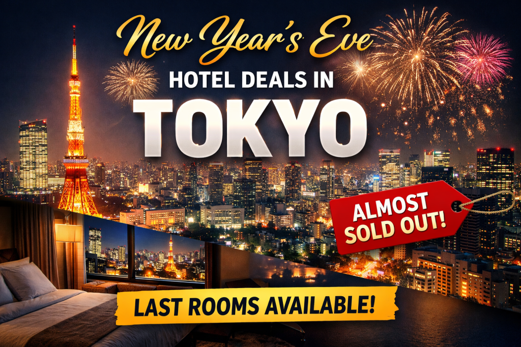 Last-minute New Year’s Eve hotel deals in Tokyo with city skyline and festive lights